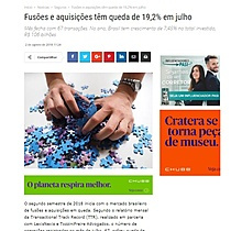 Fuses e aquisies tm queda de 19,2% em julho